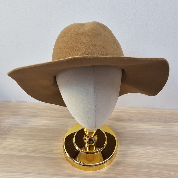 Unused Garments Floppy Hat Womens Brown Rabbit Fur Felt Wide Western Boho JAPAN‎ main image 6